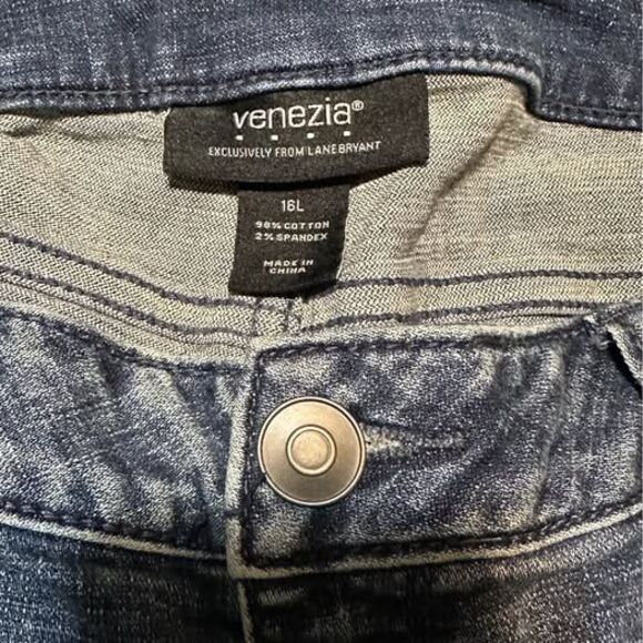 Venezia/ Lane Bryant Plus Size Women’s Denim Blue Jeans Size 16 Long/ Tall - Picture 2 of 6
